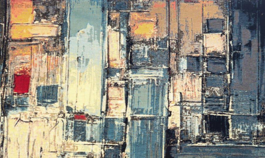 Echoes of the Metropolis Wandtapijten Hedendaagse Kunstwerken - Mille Fleurs Tapestries