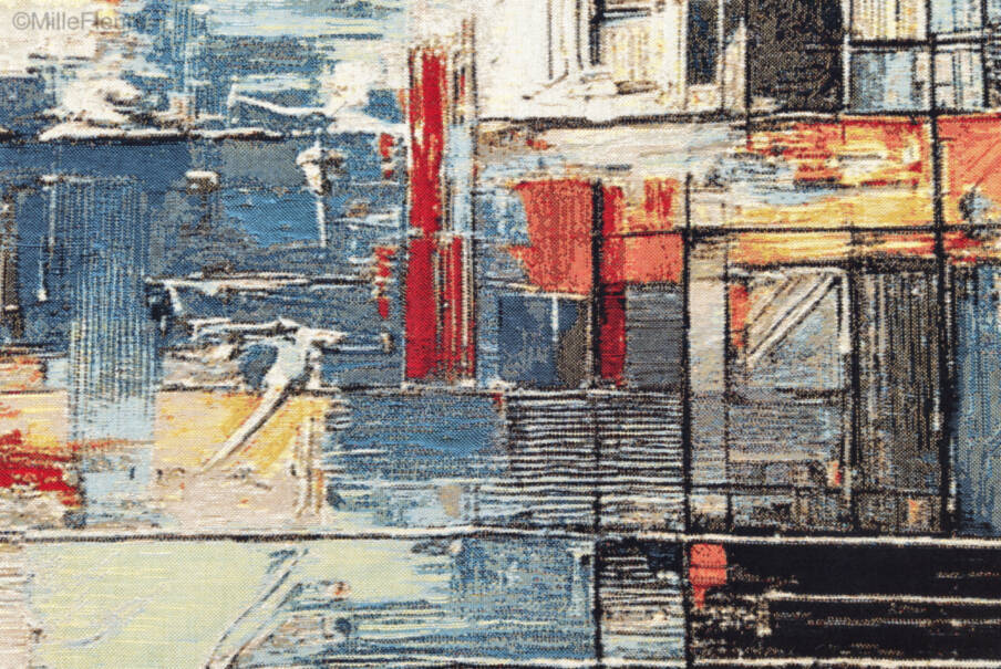 Echoes of the Metropolis Wandtapijten Hedendaagse Kunstwerken - Mille Fleurs Tapestries