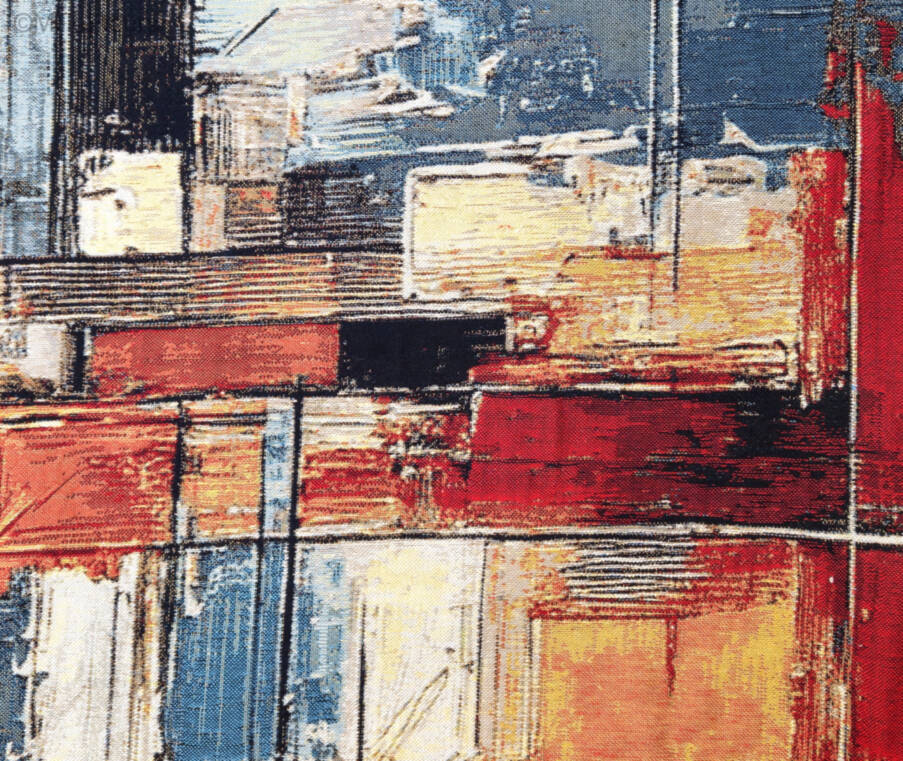 Echoes of the Metropolis Wandtapijten Hedendaagse Kunstwerken - Mille Fleurs Tapestries