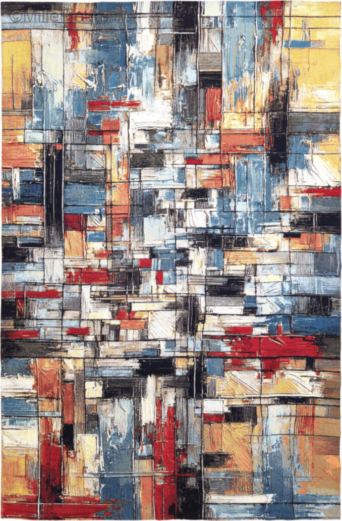 Echoes of the Metropolis Wandtapijten Hedendaagse Kunstwerken - Mille Fleurs Tapestries