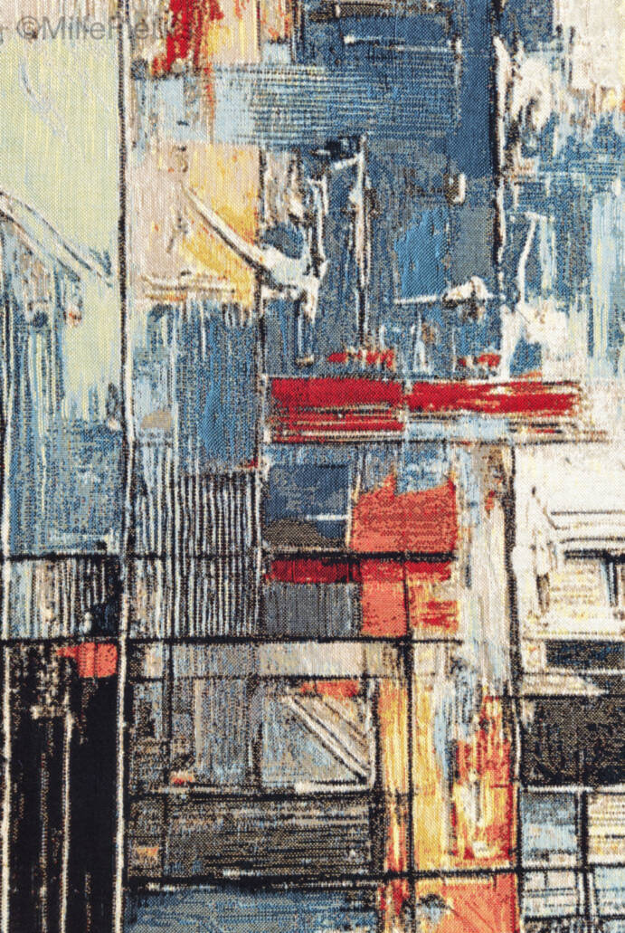 Echoes of the Metropolis Wandtapijten Hedendaagse Kunstwerken - Mille Fleurs Tapestries