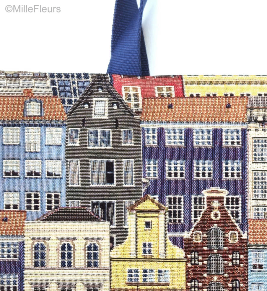 Colored City Tote Bags Bruges and Belgium - Mille Fleurs Tapestries