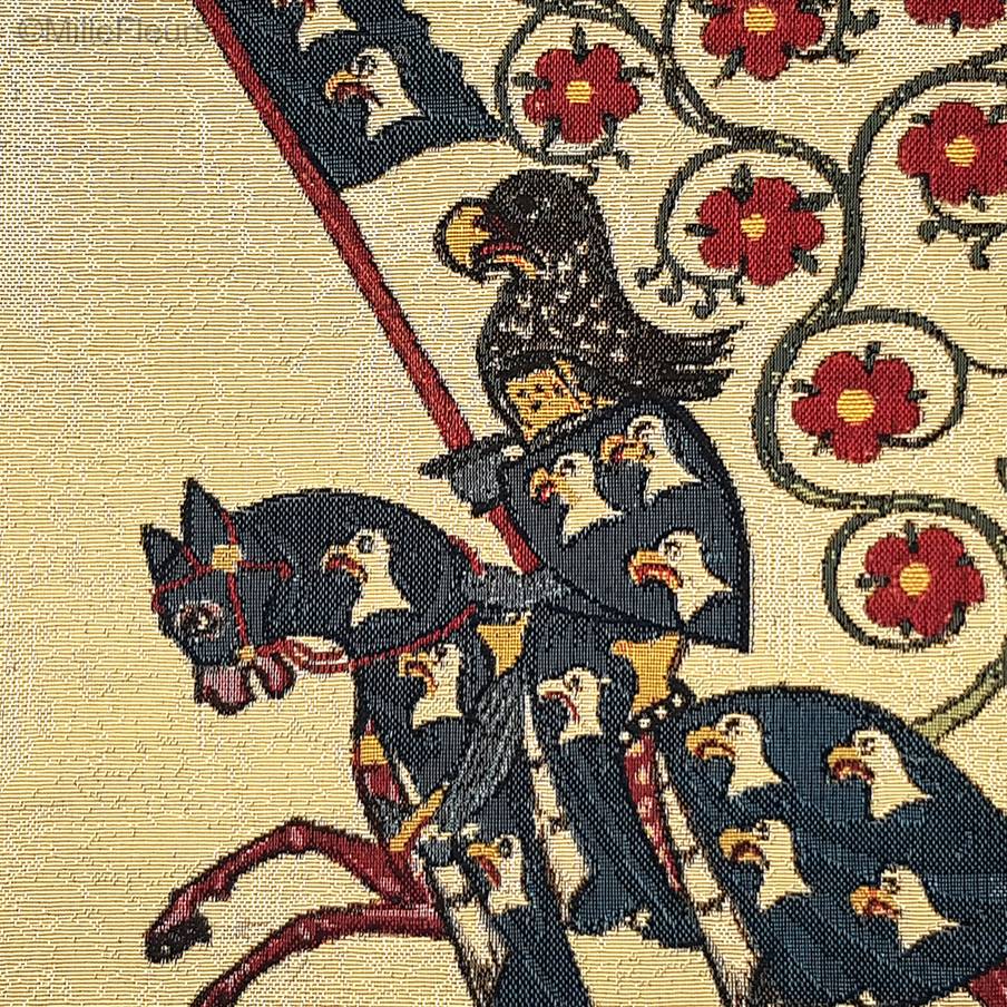 Hartmann von Aue Housses de coussin Codex Manesse - Mille Fleurs Tapestries