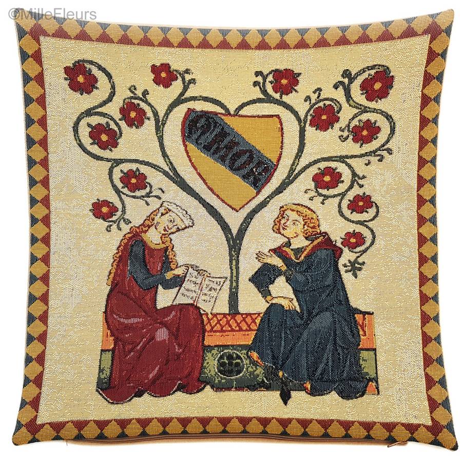 Alram von Gresten Tapestry cushions Codex Manesse - Mille Fleurs Tapestries