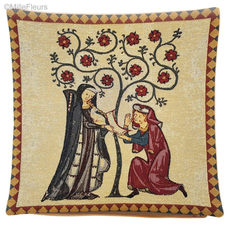 Von Obernburg Tapestry cushions Codex Manesse - Mille Fleurs Tapestries