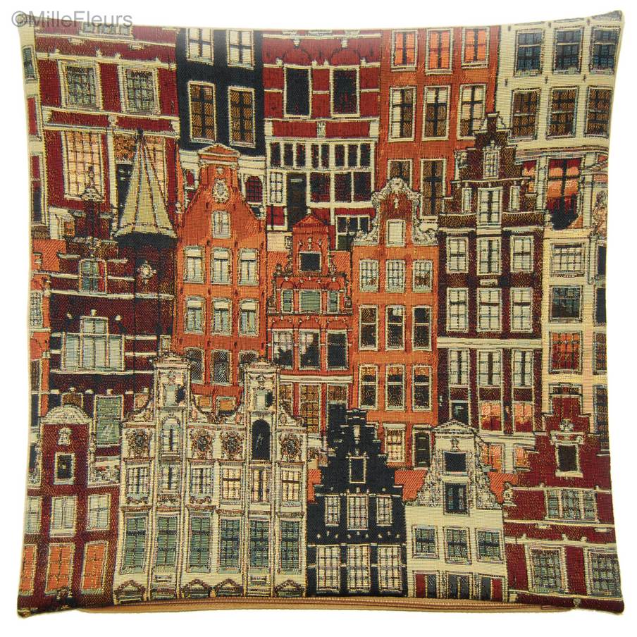 Maisons de Bruges Housses de coussin Villes Historiques Belges - Mille Fleurs Tapestries