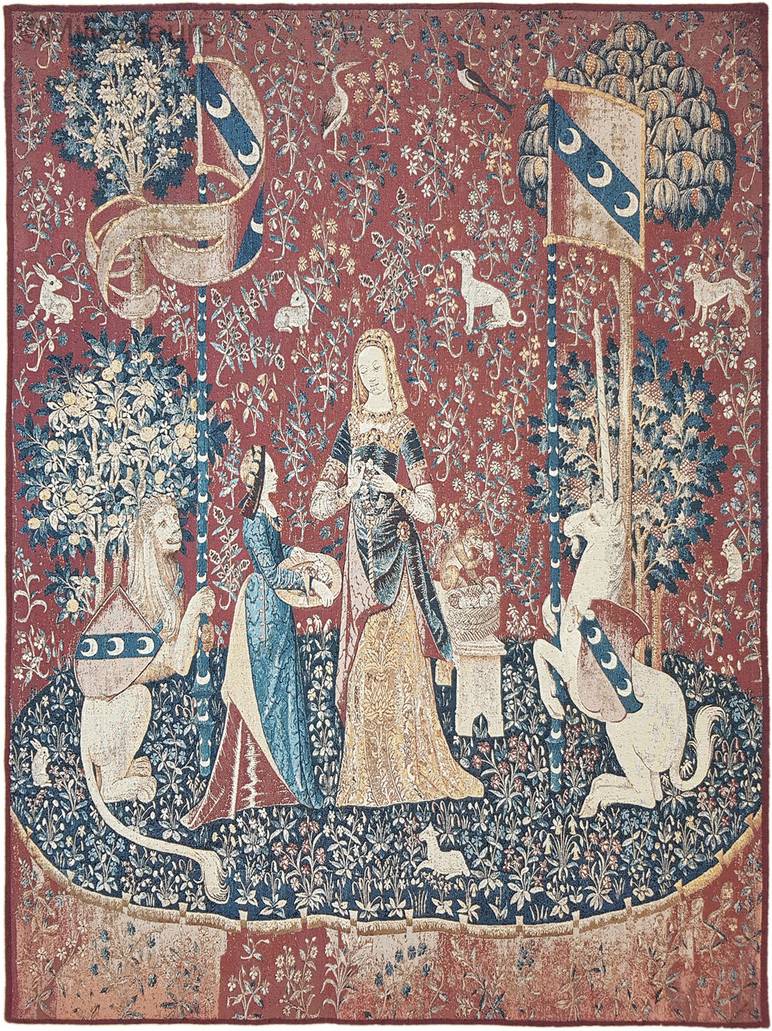 The Smell Wall tapestries Lady and the Unicorn - Mille Fleurs Tapestries