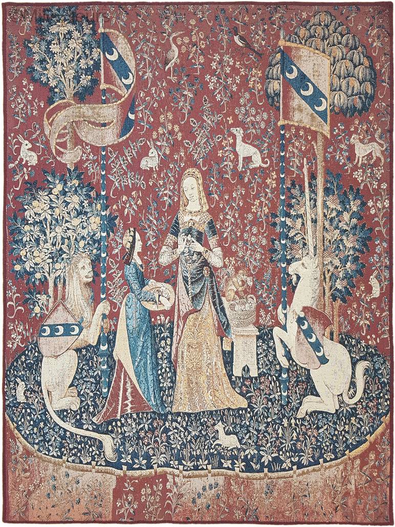 De Reuk Wandtapijten Dame en de Eenhoorn - Mille Fleurs Tapestries