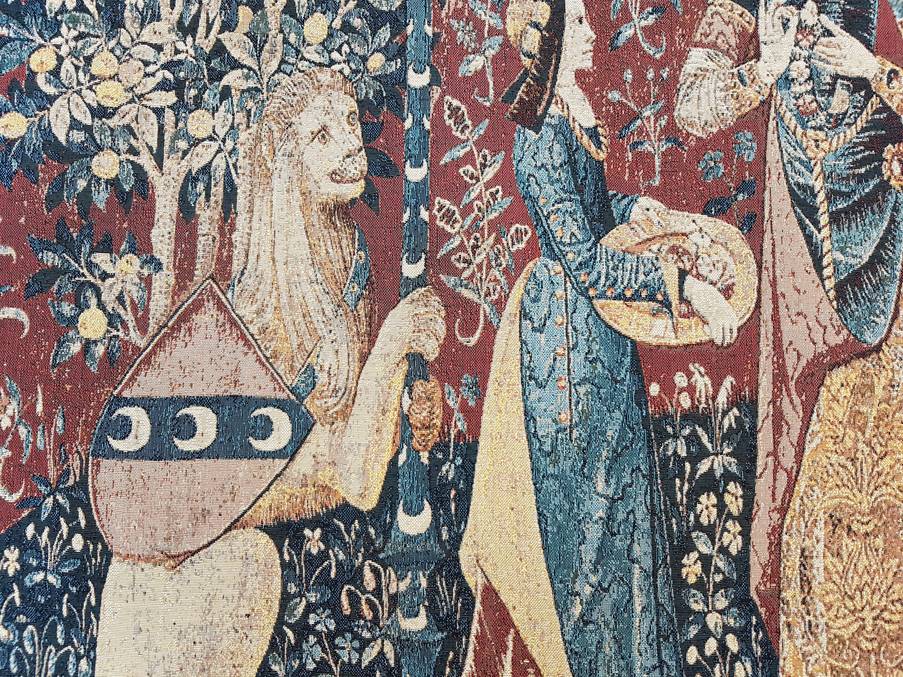 L'Odorat Tapisseries murales Dame à la Licorne - Mille Fleurs Tapestries