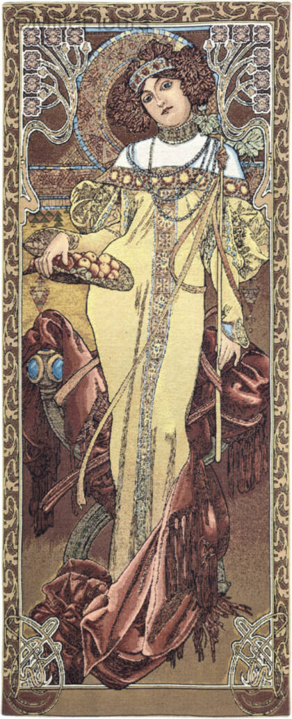 Autumn Wall tapestries Alphonse Mucha - Mille Fleurs Tapestries