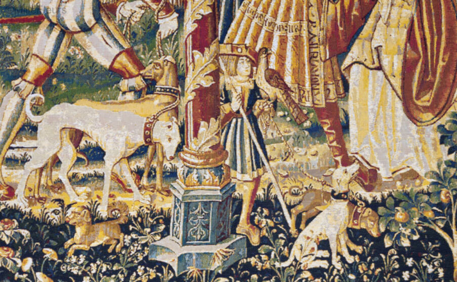 The Departure Wall tapestries Renaissance - Mille Fleurs Tapestries