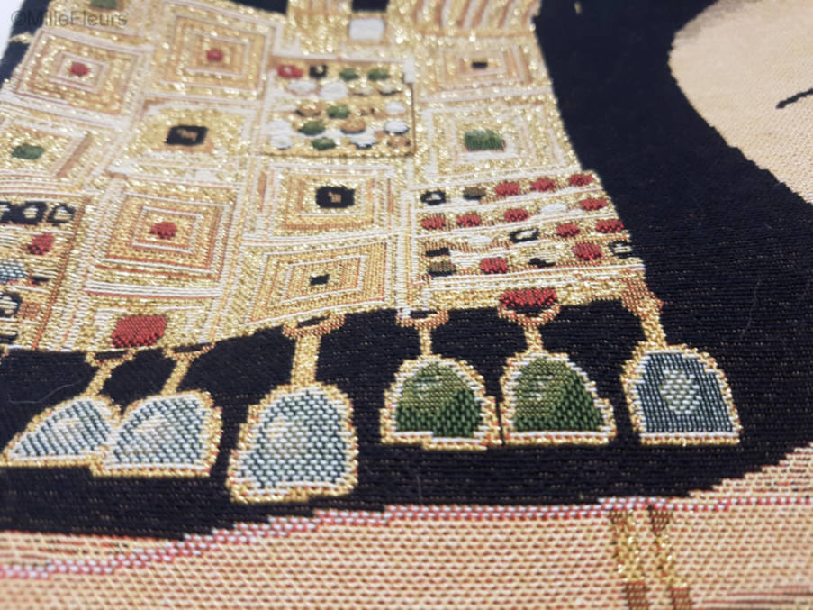 De Verwachting (Gustav Klimt) Shoppers Gustav Klimt - Mille Fleurs Tapestries