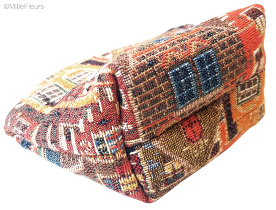 Bruges Facades Make-up Bags Zipper Pouches - Mille Fleurs Tapestries