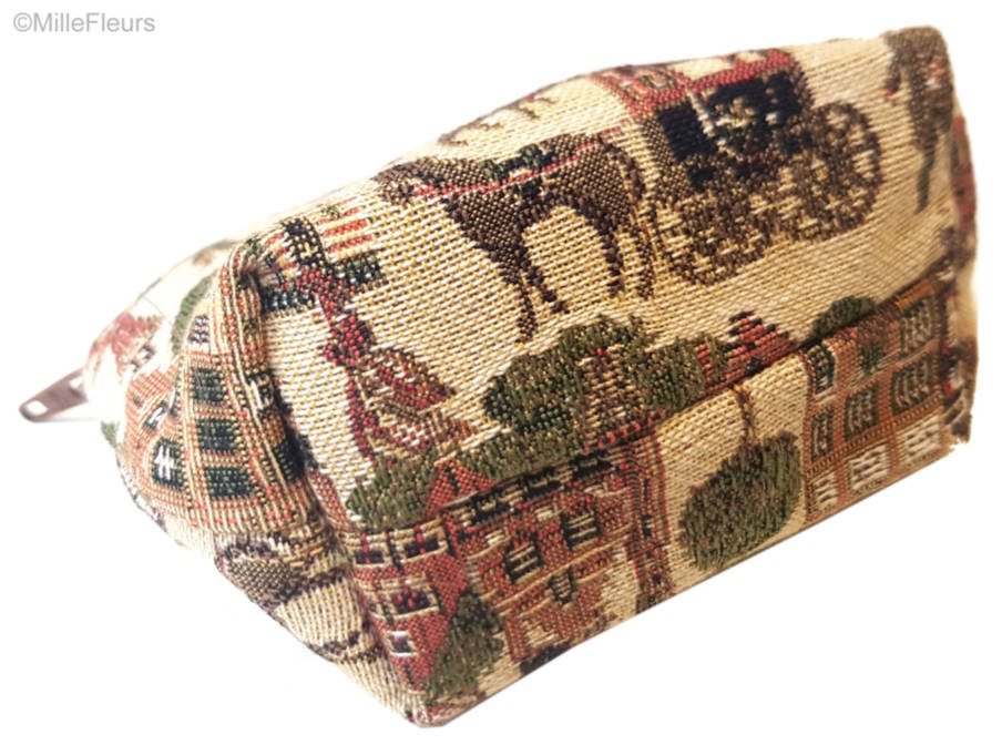 Bruges Market Make-up Bags Zipper Pouches - Mille Fleurs Tapestries