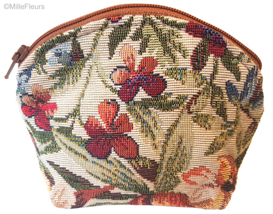 Prado de Flores Bolsas de Maquillaje Estuches con Cremallera - Mille Fleurs Tapestries