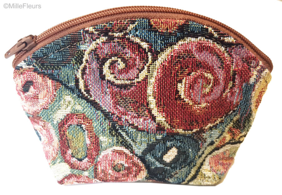 Vierge (Klimt) Sacs de Maquillage Pochettes Zippées - Mille Fleurs Tapestries