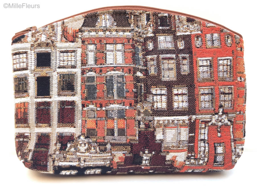 Façades de Bruges Sacs de Maquillage Bruges - Mille Fleurs Tapestries