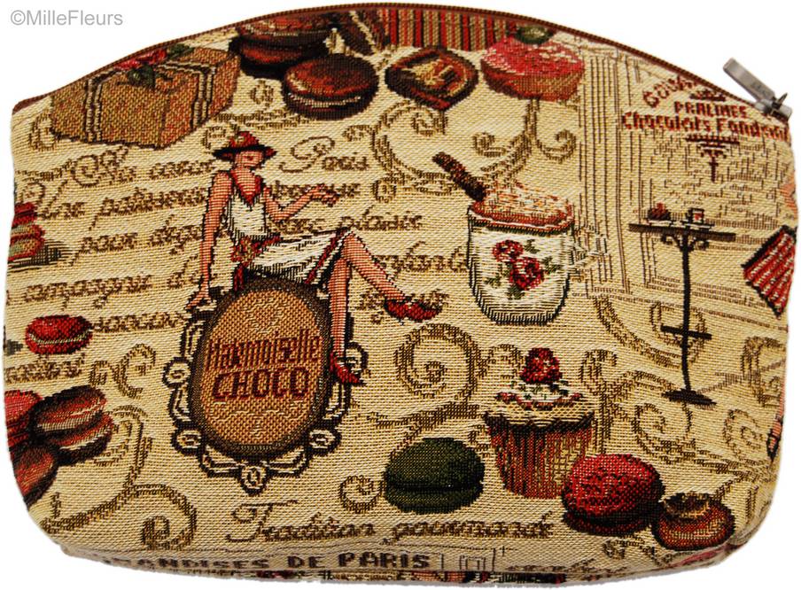Gourmandises de Paris Make-up Bags Various Designs - Mille Fleurs Tapestries