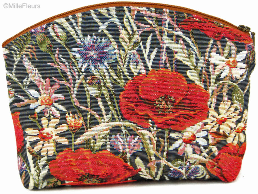 Prado de Amapola Bolsas de Maquillaje Amapolas - Mille Fleurs Tapestries