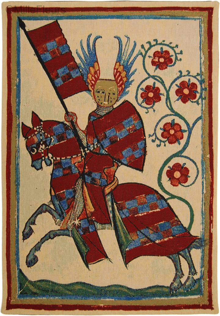 Walther von Metze Tapisseries murales Codex Manesse - Mille Fleurs Tapestries