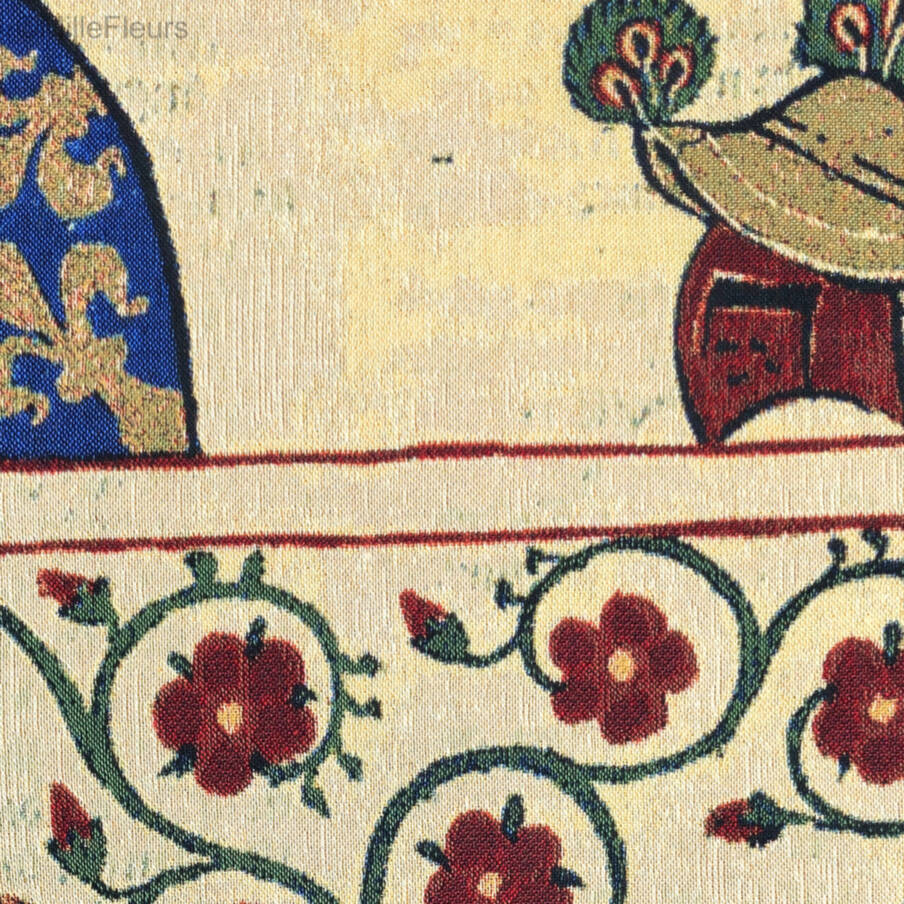 Herr Bernger von Horheim Wandtapijten Codex Manesse - Mille Fleurs Tapestries