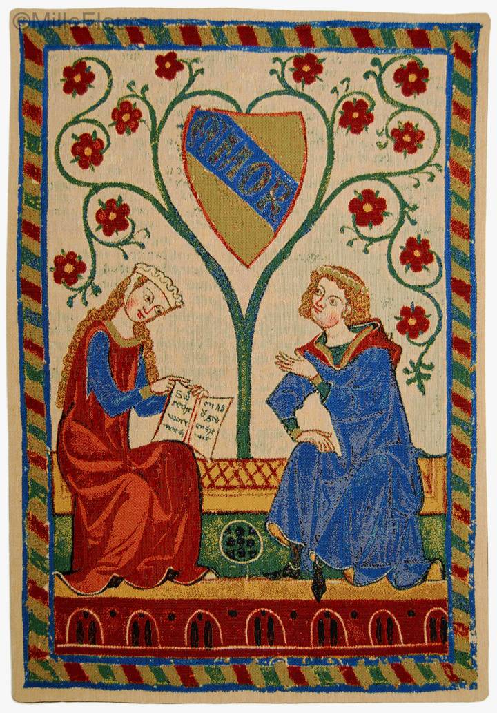 Alram von Gresten Wall tapestries Codex Manesse - Mille Fleurs Tapestries