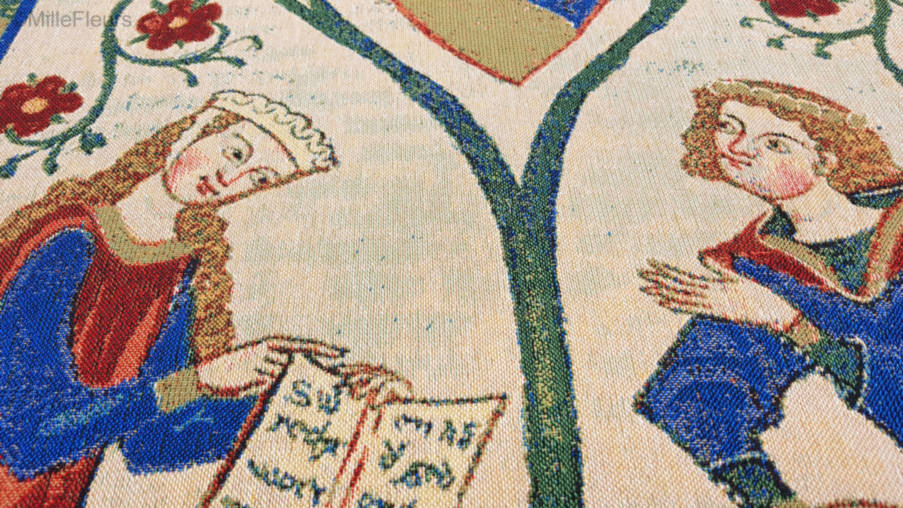 Codex Manesse Triptyque 2 Tapisseries murales Codex Manesse - Mille Fleurs Tapestries