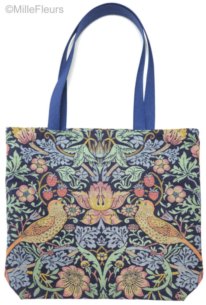 Strawberry Thief (William Morris) Tote Bags William Morris - Mille Fleurs Tapestries