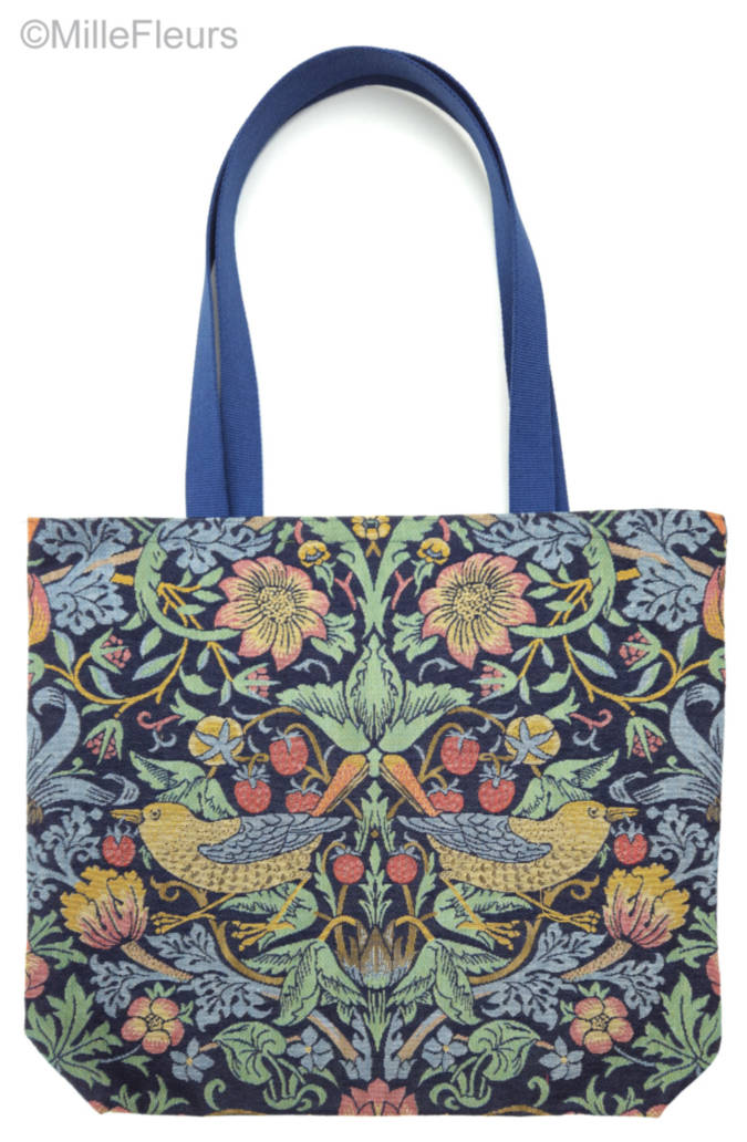 Strawberry Thief (William Morris) Tote Bags William Morris - Mille Fleurs Tapestries