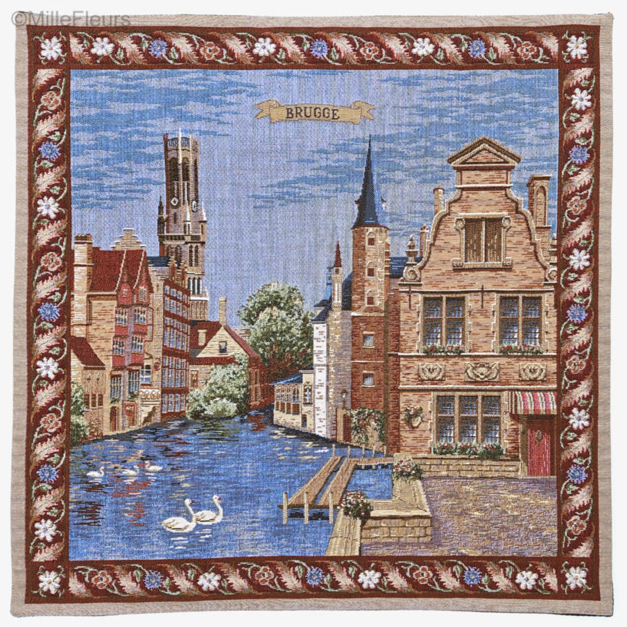 Rozenhoedkaai en Brujas Tapices de pared Brujas y Flandes - Mille Fleurs Tapestries