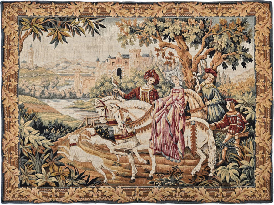 Royal Hunting (Marc Waymel) Tapisseries murales Autres Médiévales - Mille Fleurs Tapestries