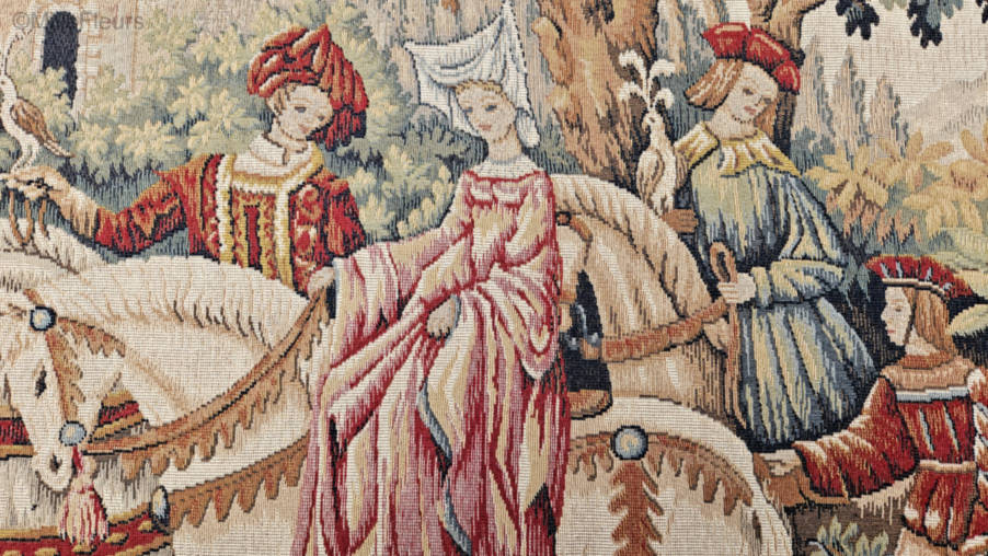 Royal Hunting (Marc Waymel) Tapisseries murales Autres Médiévales - Mille Fleurs Tapestries