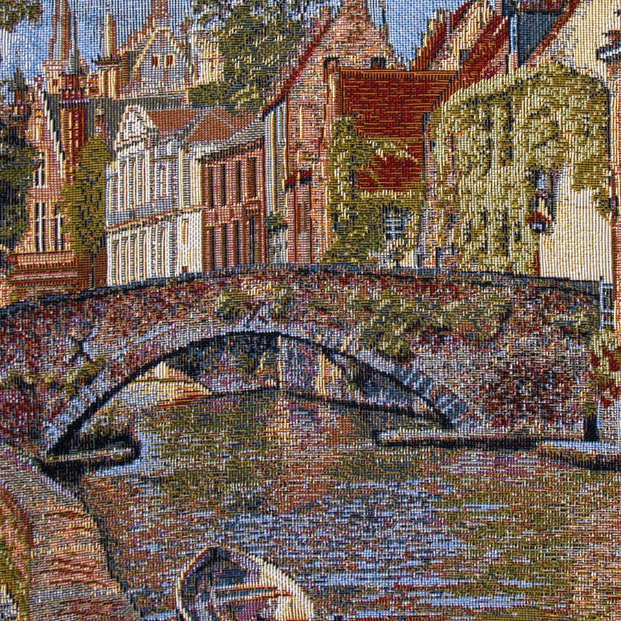 Groenerei à Bruges Housses de coussin Villes Historiques Belges - Mille Fleurs Tapestries