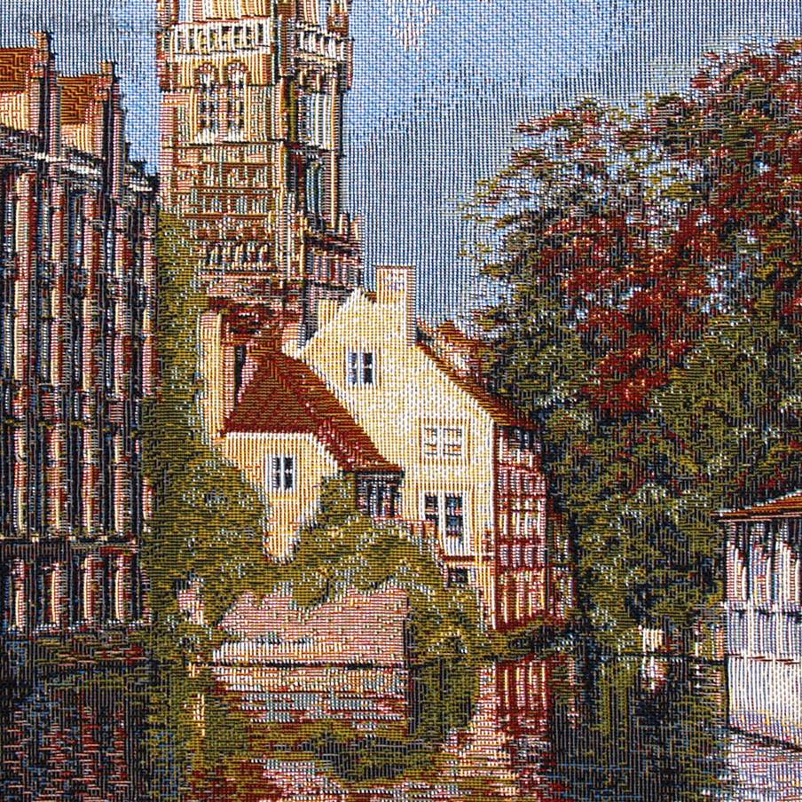 Rozenhoedkaai te Brugge Kussenslopen Belgische Historische Steden - Mille Fleurs Tapestries