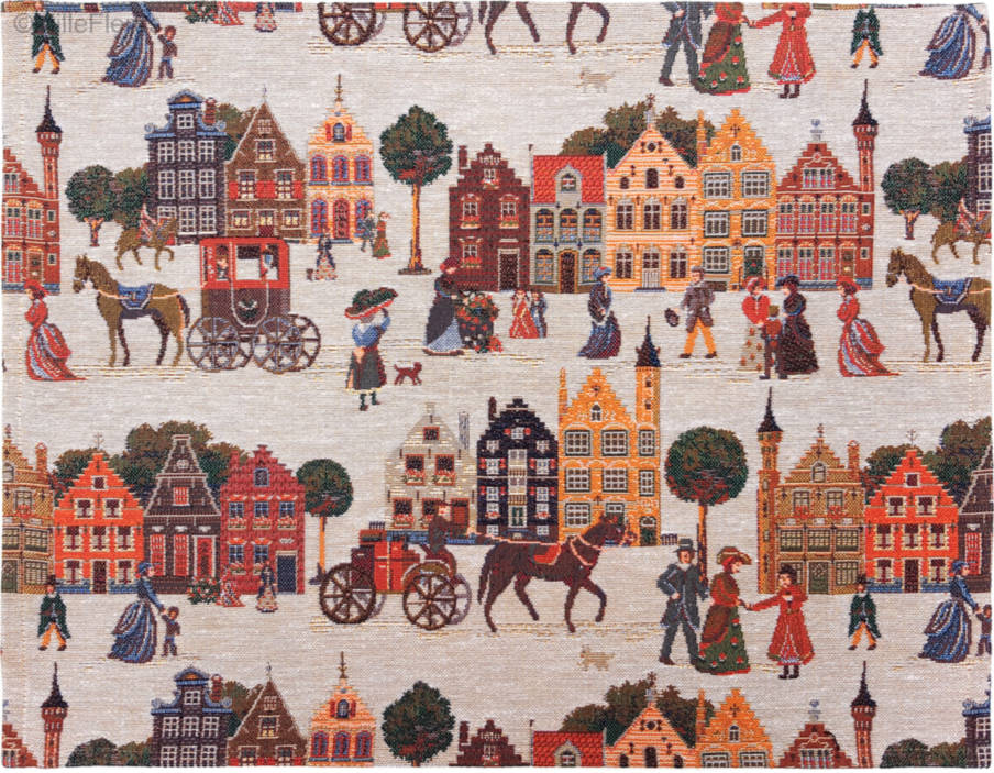 Spring in Bruges Tapestry runners Place Mats - Mille Fleurs Tapestries