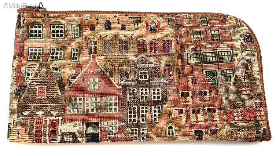 Bruges Houses Make-up Bags Zipper Pouches - Mille Fleurs Tapestries