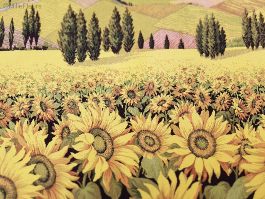 Zonnebloemen Wandtapijten Landschappen en Natuur - Mille Fleurs Tapestries