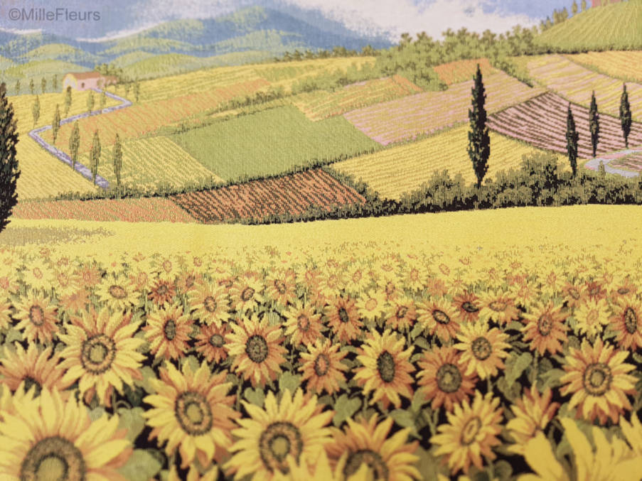 Zonnebloemen Wandtapijten Landschappen en Natuur - Mille Fleurs Tapestries