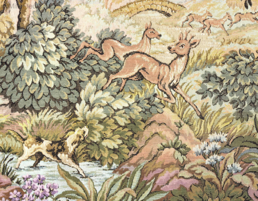 Hertenjacht Wandtapijten Verdures - Mille Fleurs Tapestries