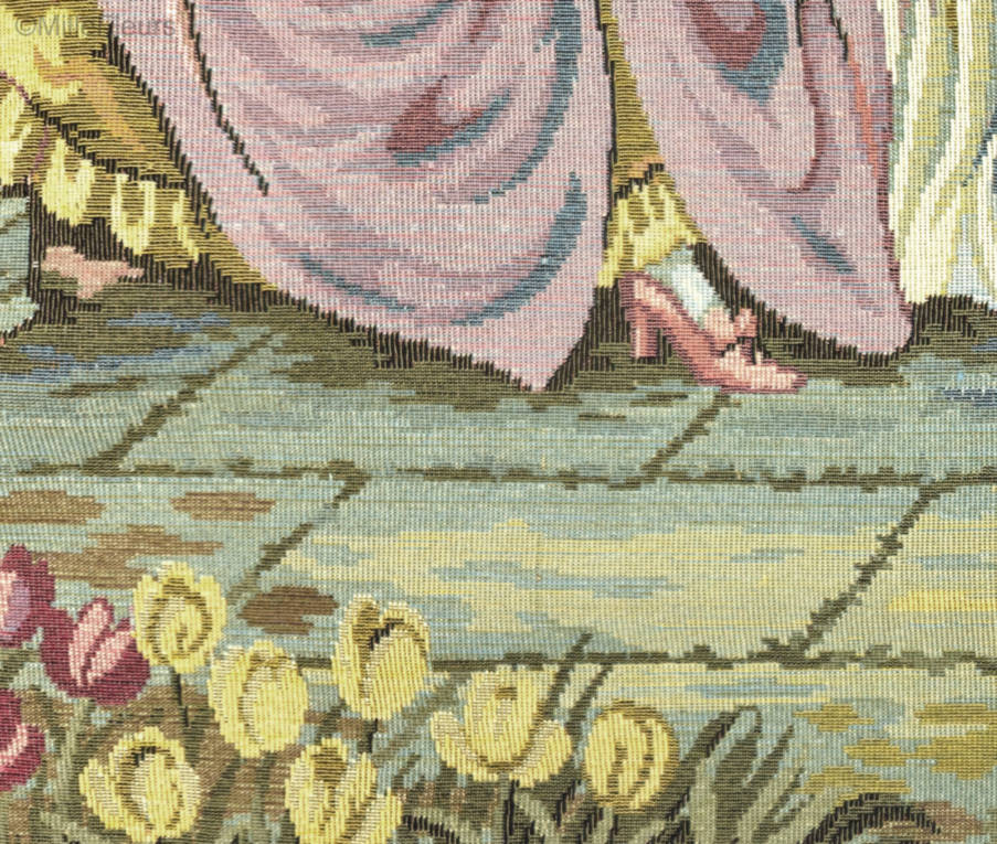 Scène galante (François Boucher) Tapisseries murales Romantique et Pastoral - Mille Fleurs Tapestries