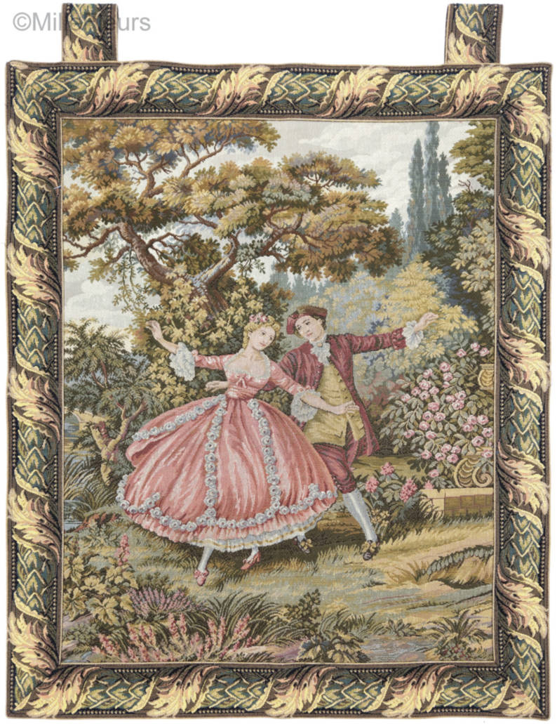 Gallant Dancing Wall tapestries Romantic and Pastoral - Mille Fleurs Tapestries