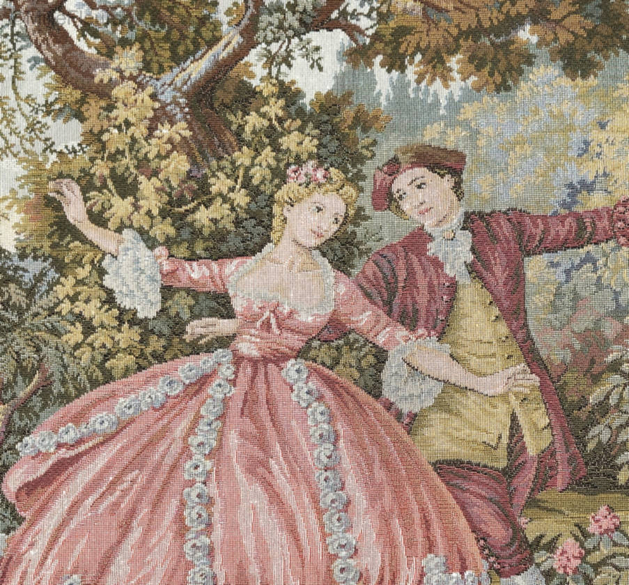 Danse Galante Tapisseries murales Romantique et Pastoral - Mille Fleurs Tapestries