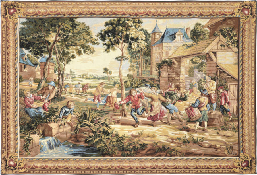 L'arbre de Mai (David Teniers) Tapisseries murales Romantique et Pastoral - Mille Fleurs Tapestries