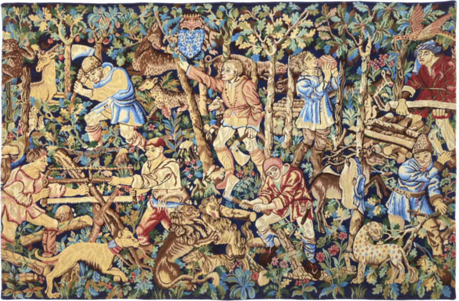Les Bûcherons Tapisseries murales Autres Médiévales - Mille Fleurs Tapestries