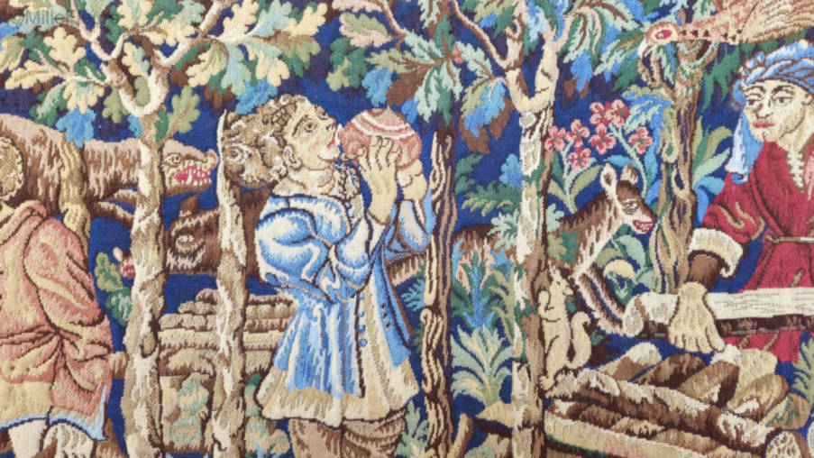 De Houthakkers Wandtapijten Andere Middeleeuwse - Mille Fleurs Tapestries