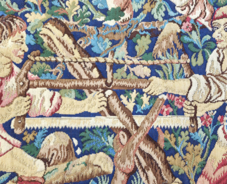 The Woodcutters Wall tapestries Other Medieval - Mille Fleurs Tapestries