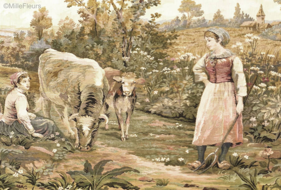 Paysage Rural Tapisseries murales Romantique et Pastoral - Mille Fleurs Tapestries