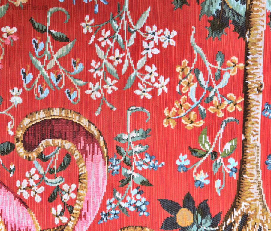 Leeuw Wandtapijten Dame en de Eenhoorn - Mille Fleurs Tapestries