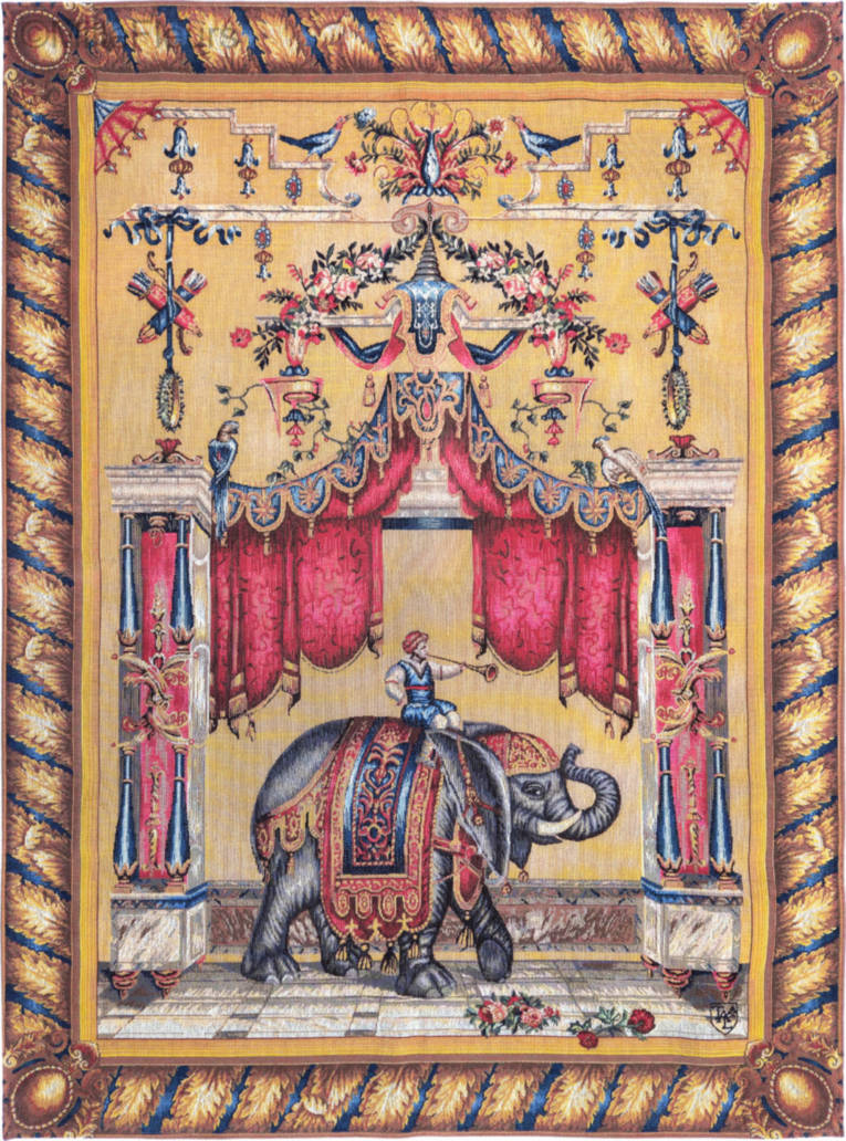 Elephant Wall tapestries Orientalism - Mille Fleurs Tapestries