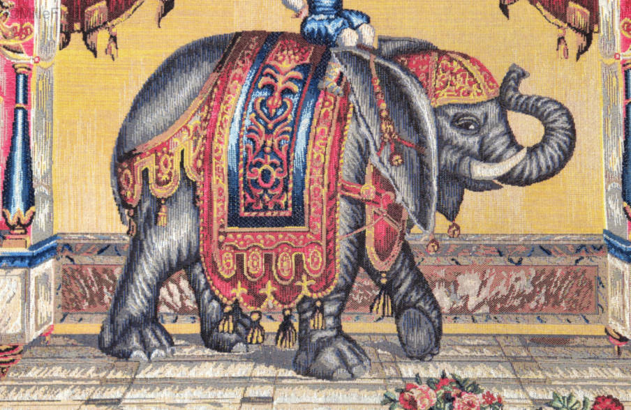 Elephant Wall tapestries Orientalism - Mille Fleurs Tapestries